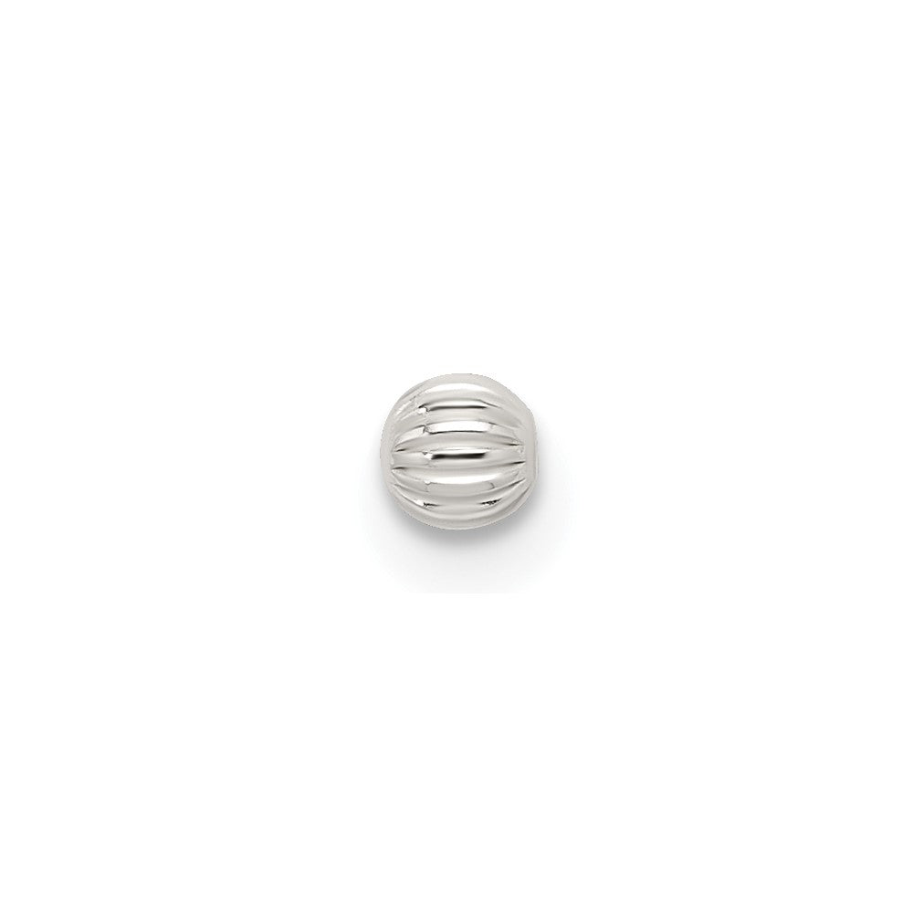 Sterling Silver 3.0mm Corrugated Bead