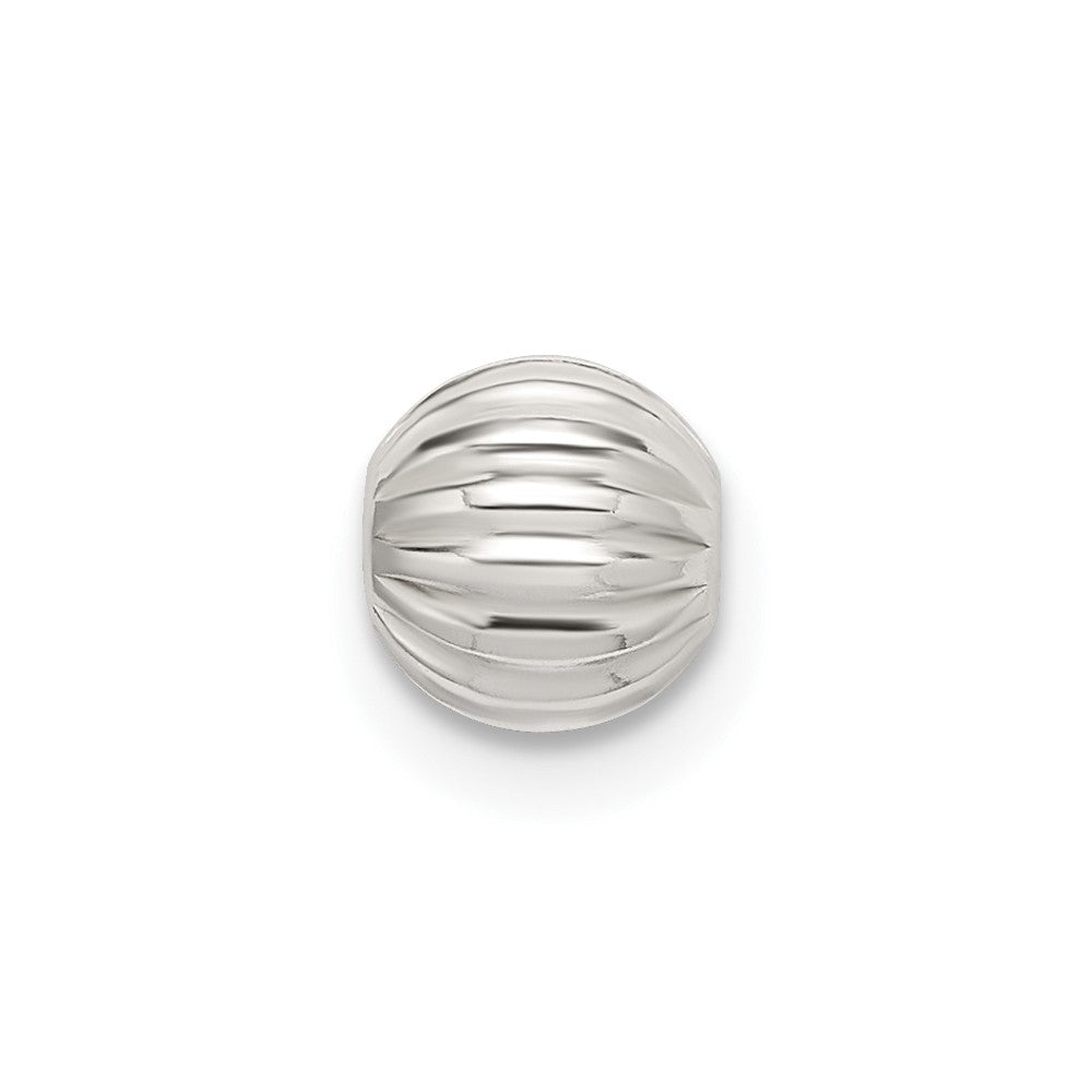 Sterling Silver 6.0mm Corrugated Bead