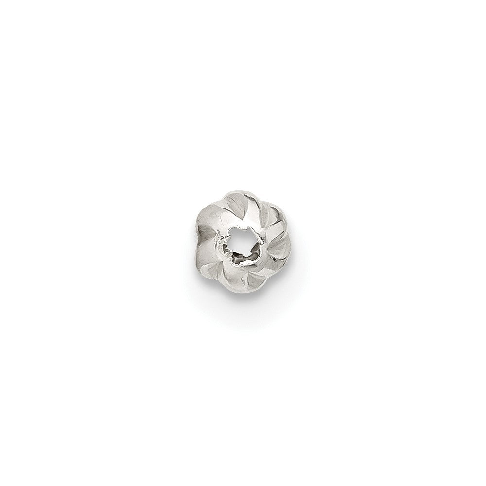 Sterling Silver 4.0mm Diamond Cut Bead