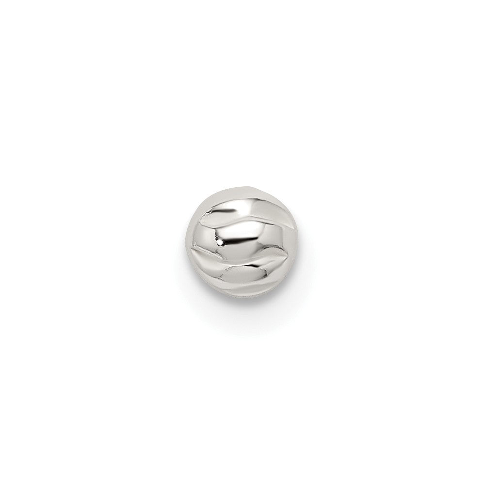 Sterling Silver 4.0mm Diamond Cut Bead