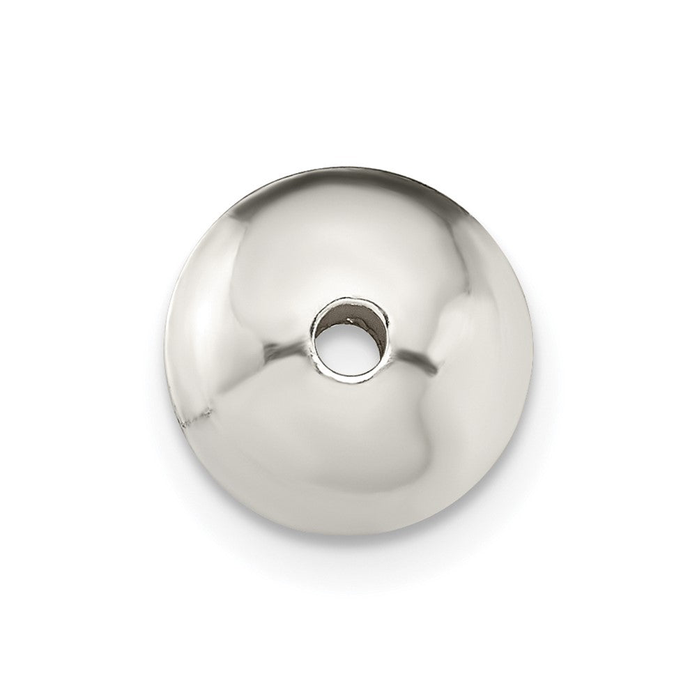 Sterling Silver 9.3 x 5.4mm Polished Saucer Bead