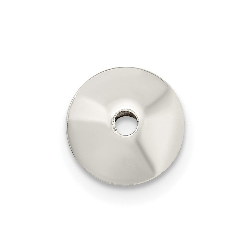 Sterling Silver 8 x 5.9mm Polished Saucer Bead