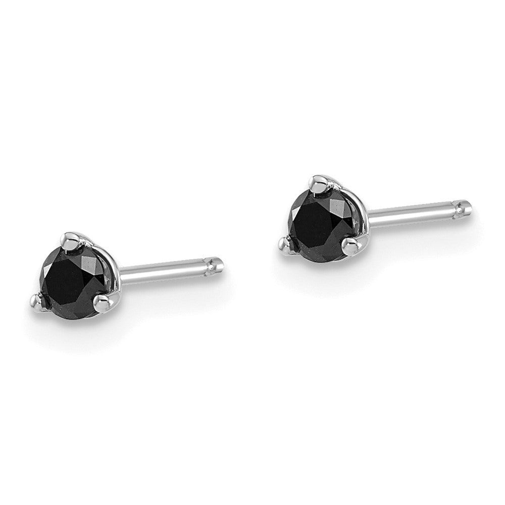14k White Gold .25ct Black Diamond Stud Earrings