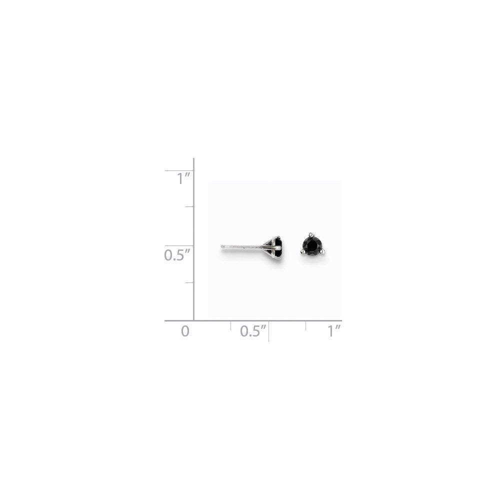 14k White Gold .25ct Black Diamond Stud Earrings