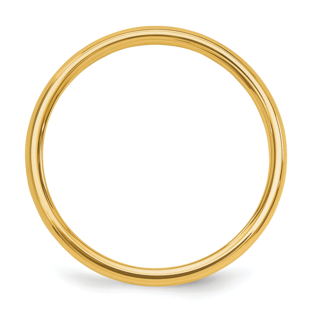 14k Polished 2mm Stackable Band Size 7.5