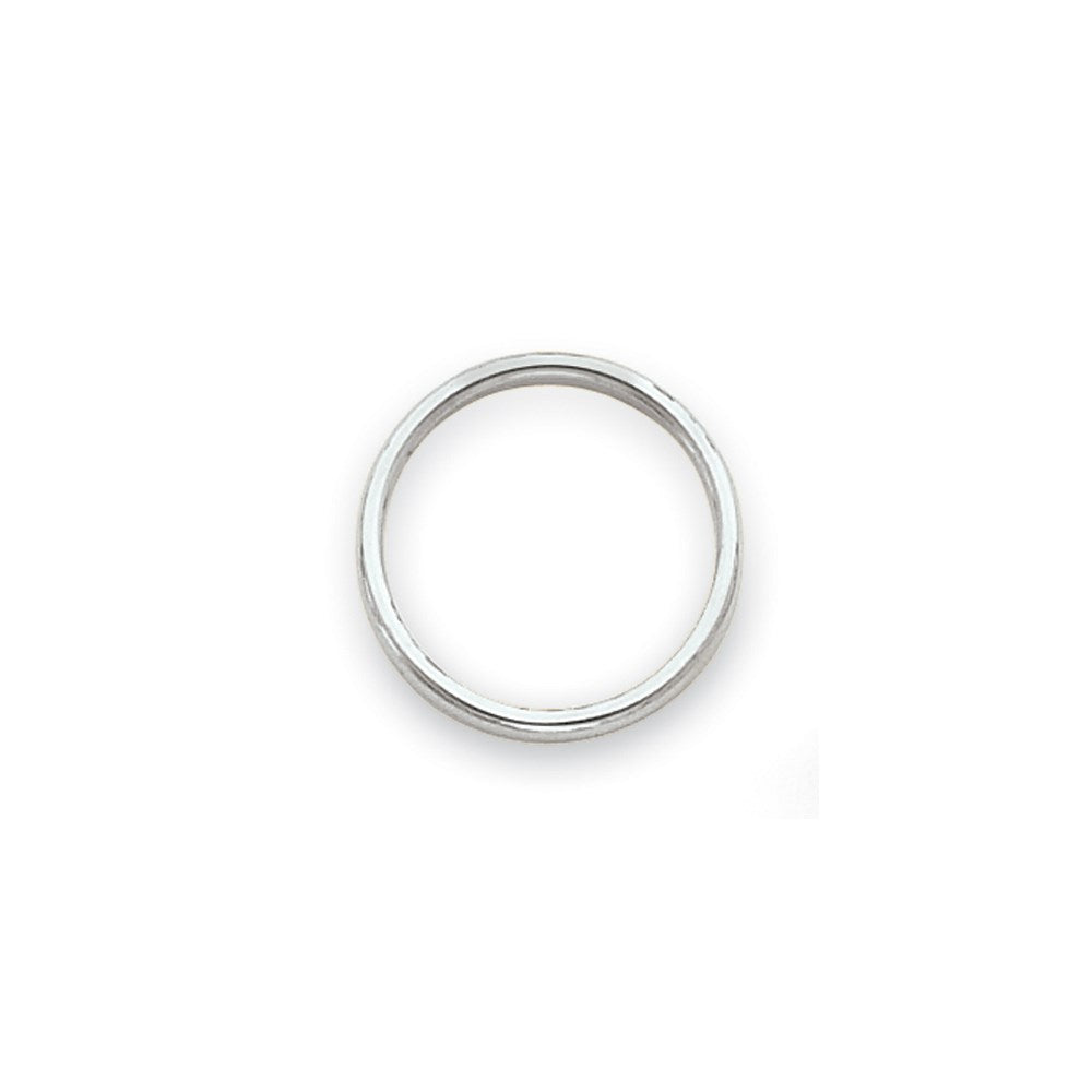 14k White Gold Polished 2mm Stackable Band Size 4