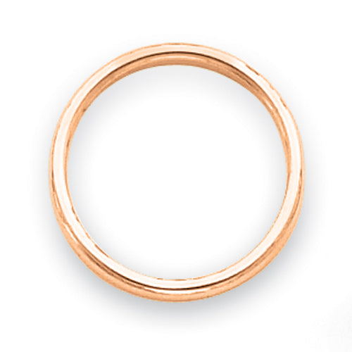14k Rose Gold Polished 2mm Stackable Band Size 4
