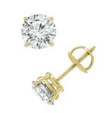 14kt Yellow or White Gold 1CTW Lab Grown Diamond Stud Earrings Screw Backs
