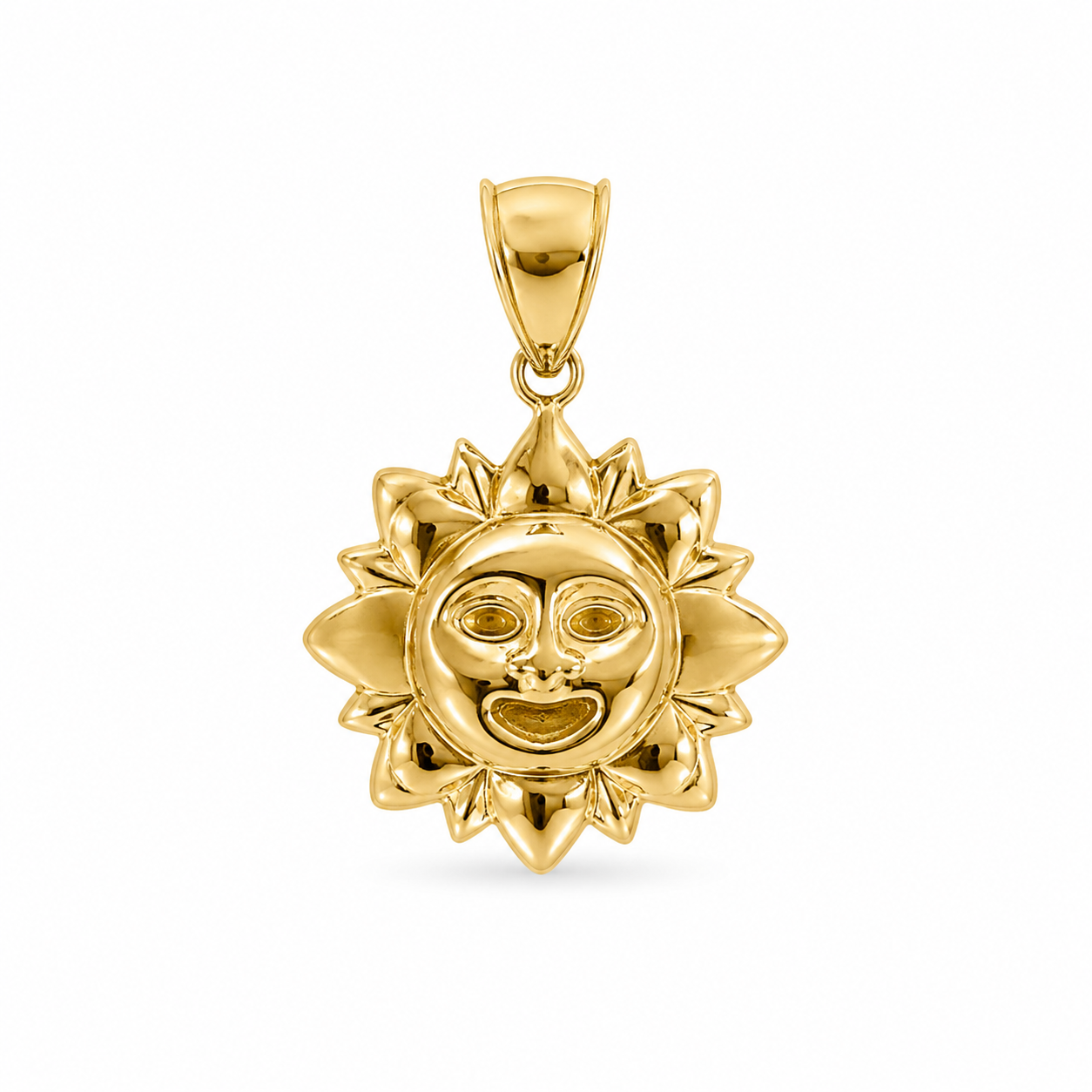 14KT Yellow Gold Sun Pendant [A1B8]