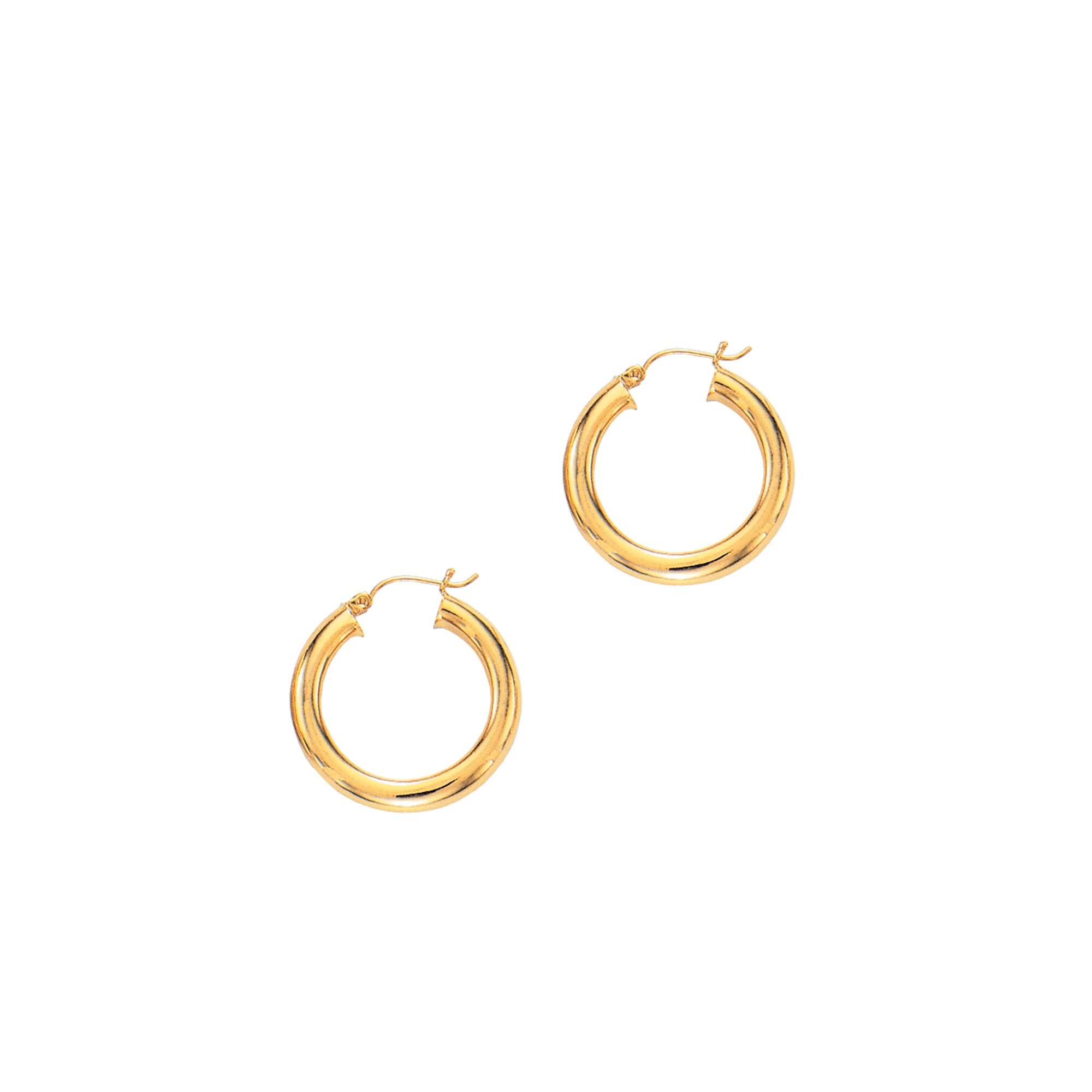 14K Yellow Gold 5x30mm Hoop Earring