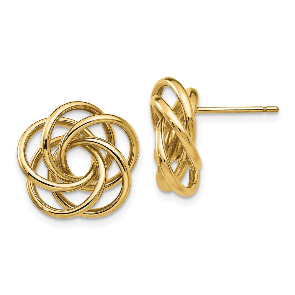 14k Polished Love Knot Post Earrings