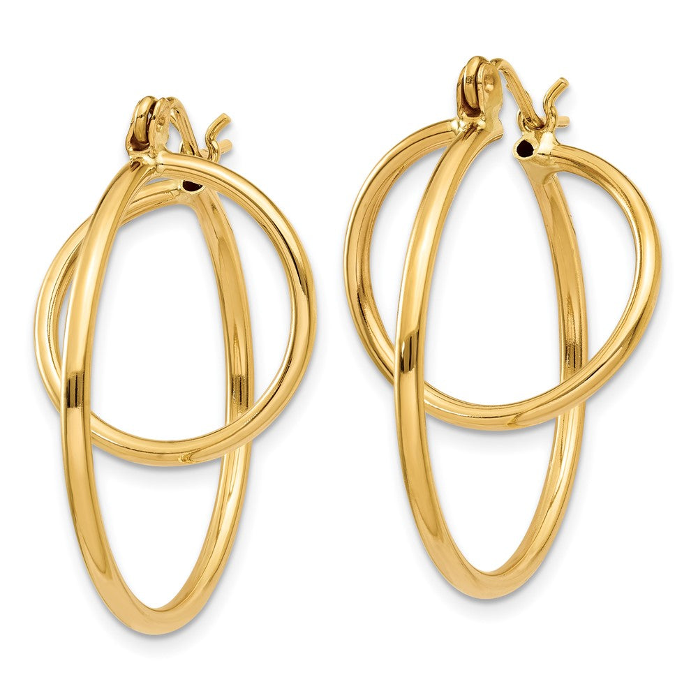 14k Fashion Circle Hoop Earrings