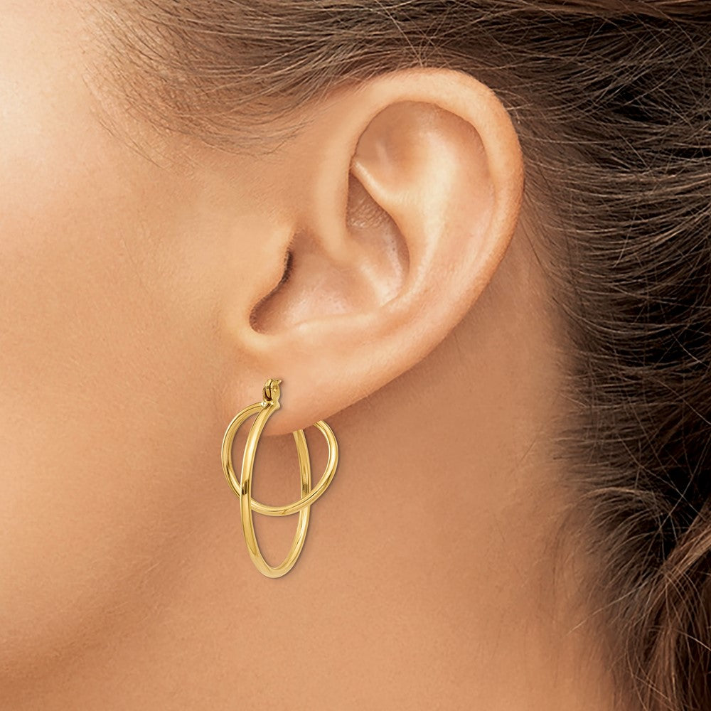 14k Fashion Circle Hoop Earrings