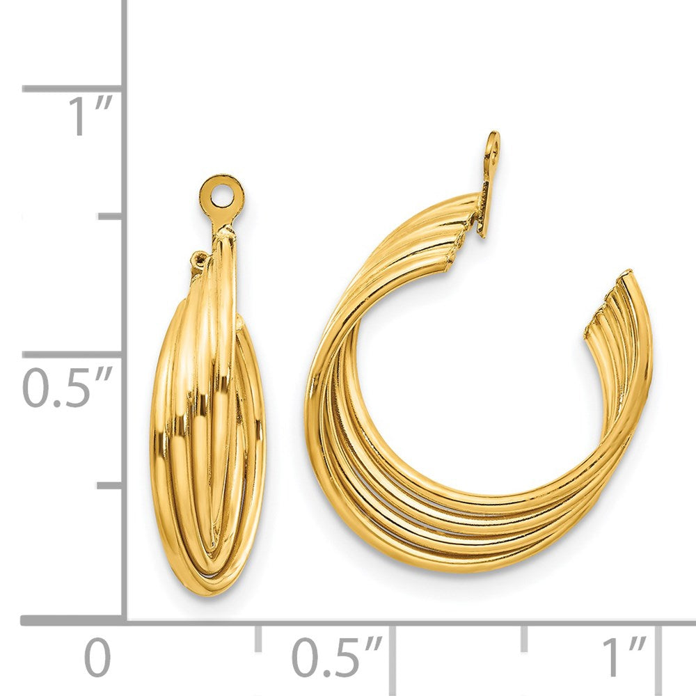 14k Polished Hoop Earring Jackets