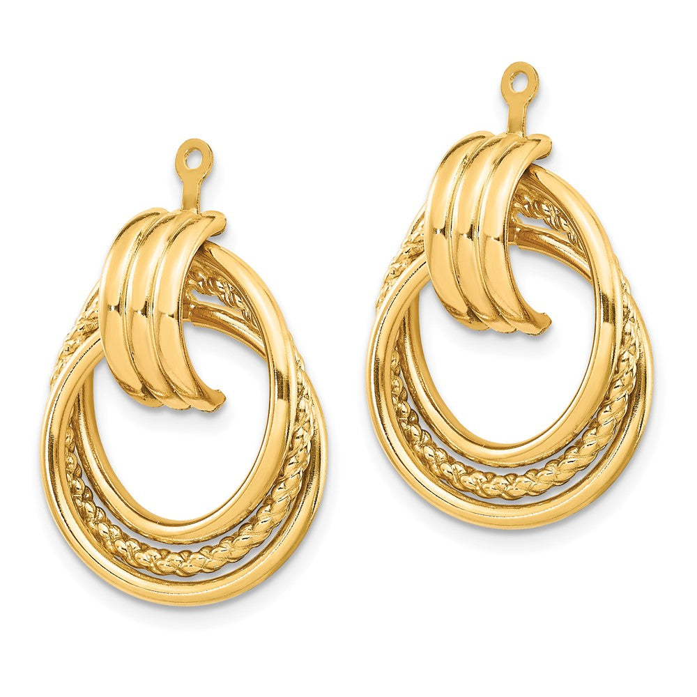 14k Polished Fancy Earring Jackets