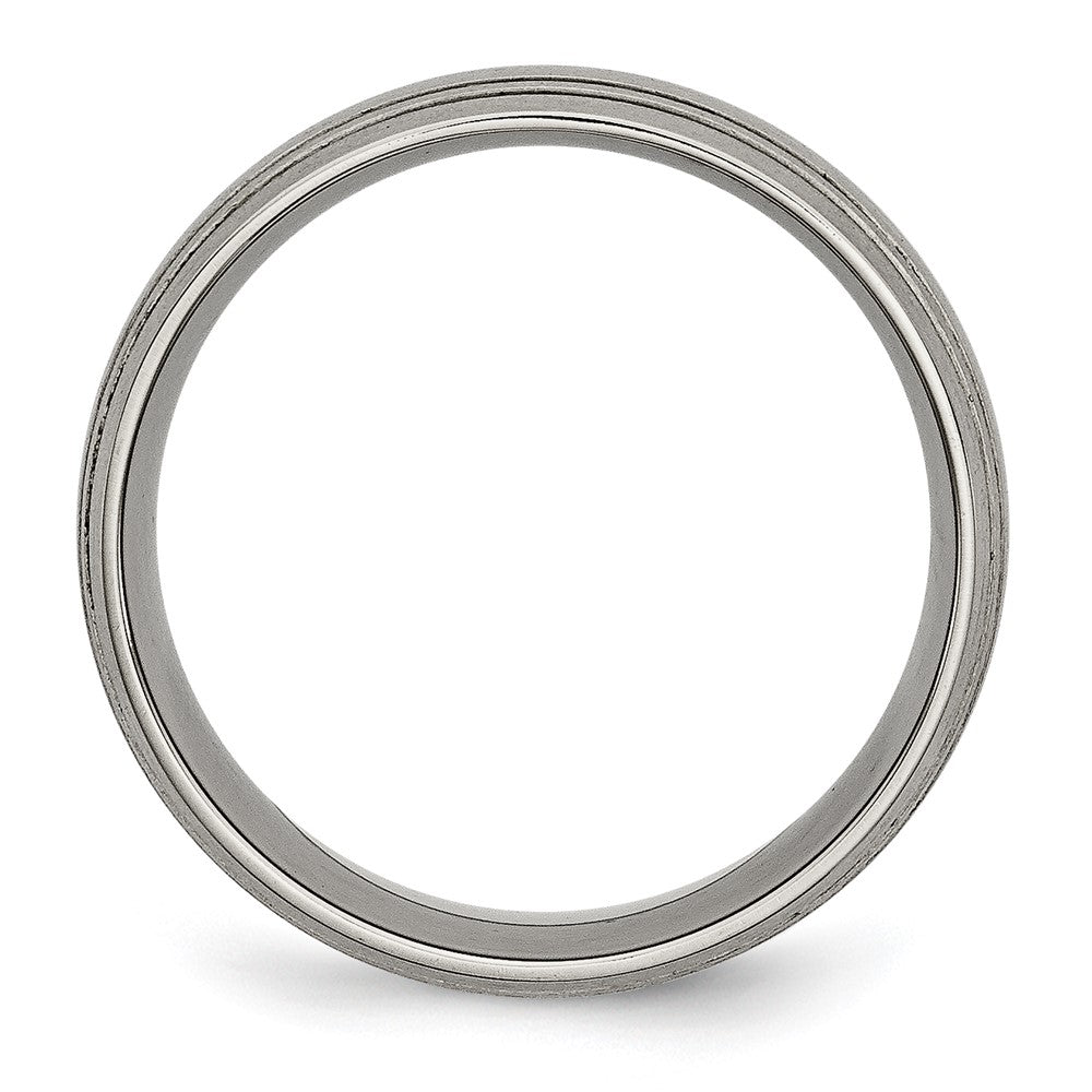 Chisel Titanium Brushed Center 8mm Grooved Band