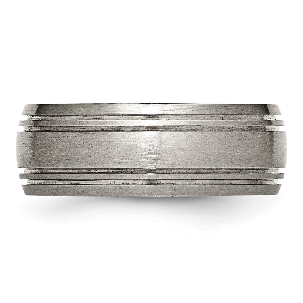 Chisel Titanium Brushed Center 8mm Grooved Band