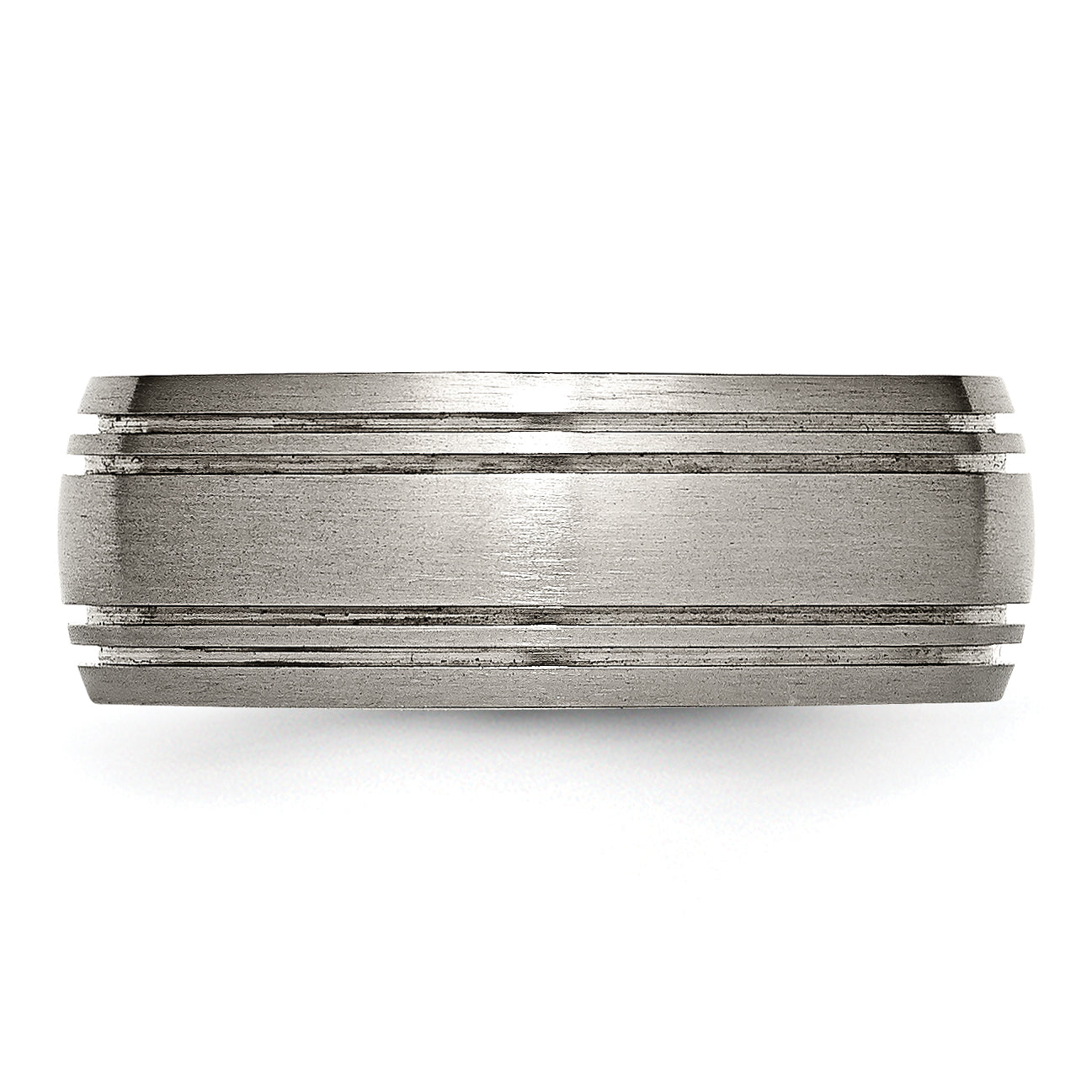 Chisel Titanium Brushed Center 8mm Grooved Band