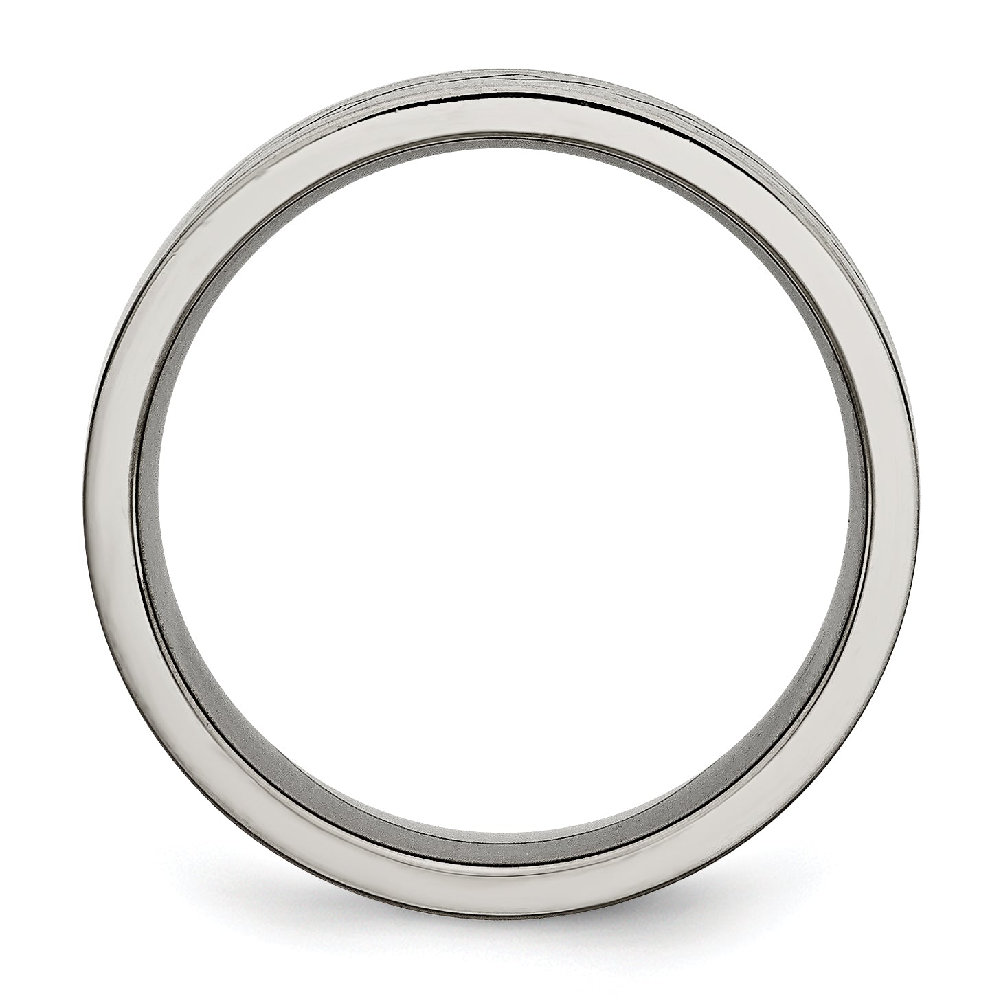 Chisel Titanium Brushed Cross Design 8mm Flat Band