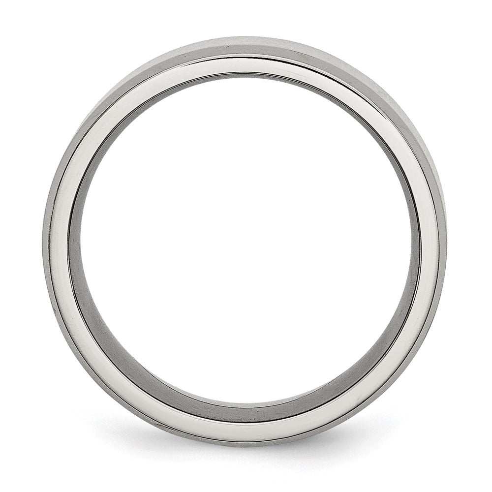 Chisel Titanium Polished 8mm Beveled Edge Band