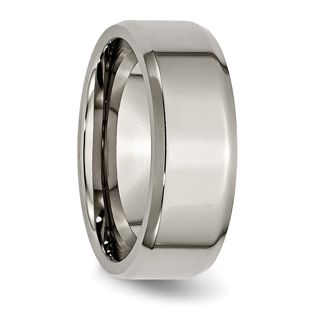 Chisel Titanium Polished 8mm Beveled Edge Band
