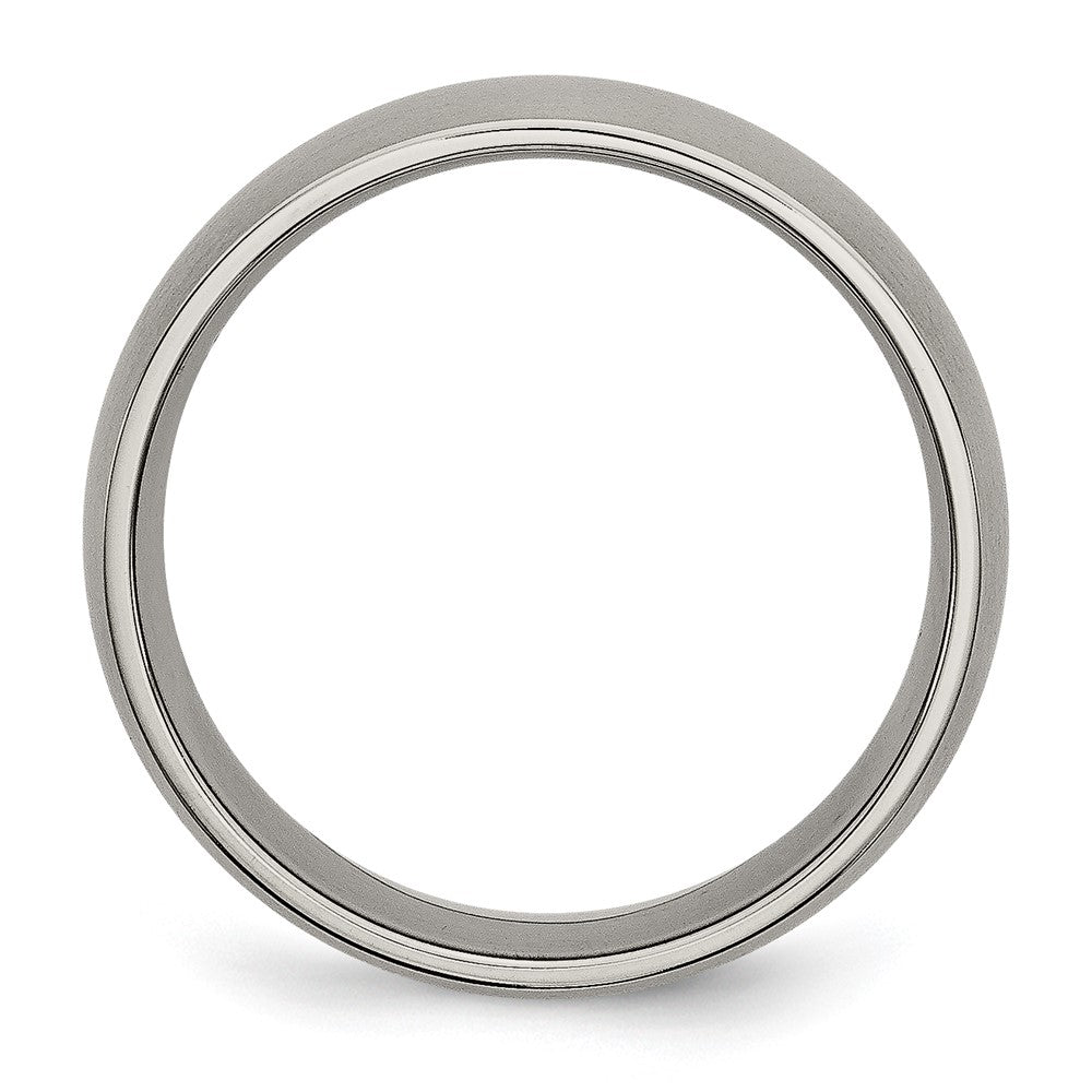 Chisel Titanium Brushed 7mm Half Round Band
