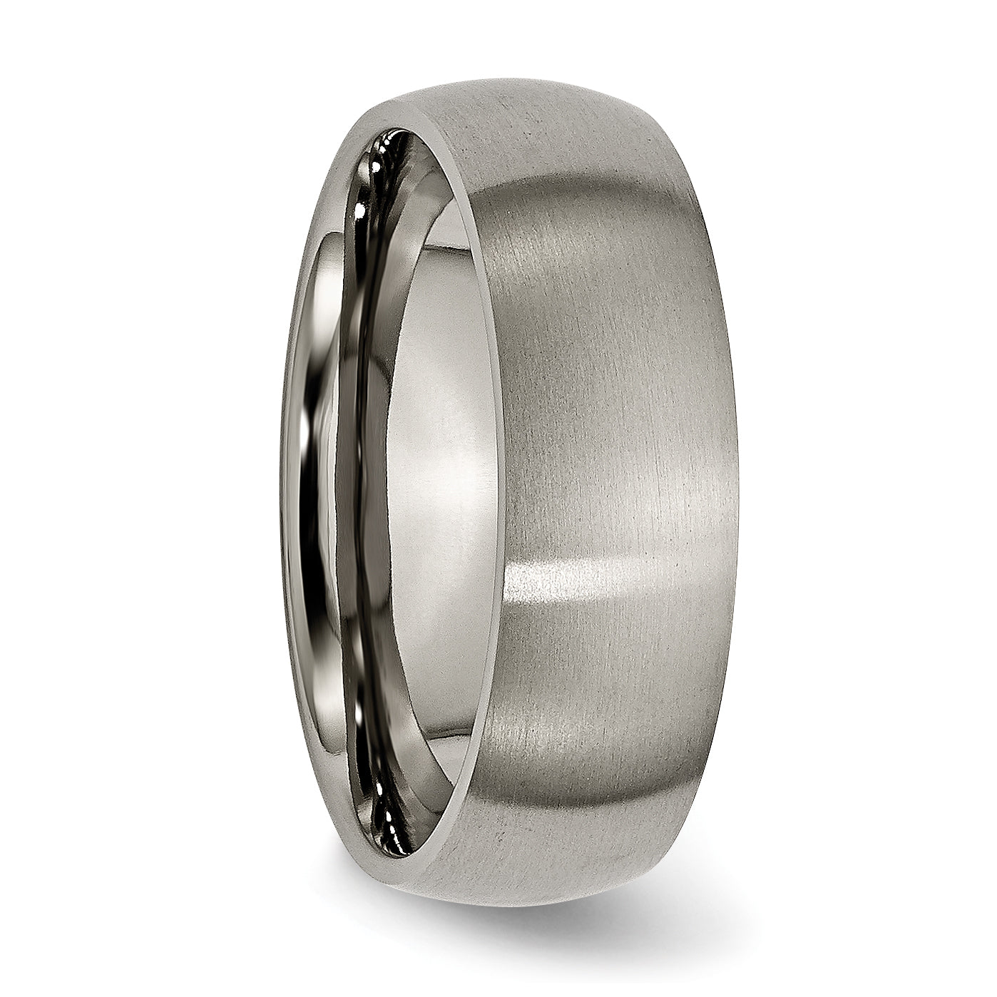 Chisel Titanium Brushed 7mm Half Round Band