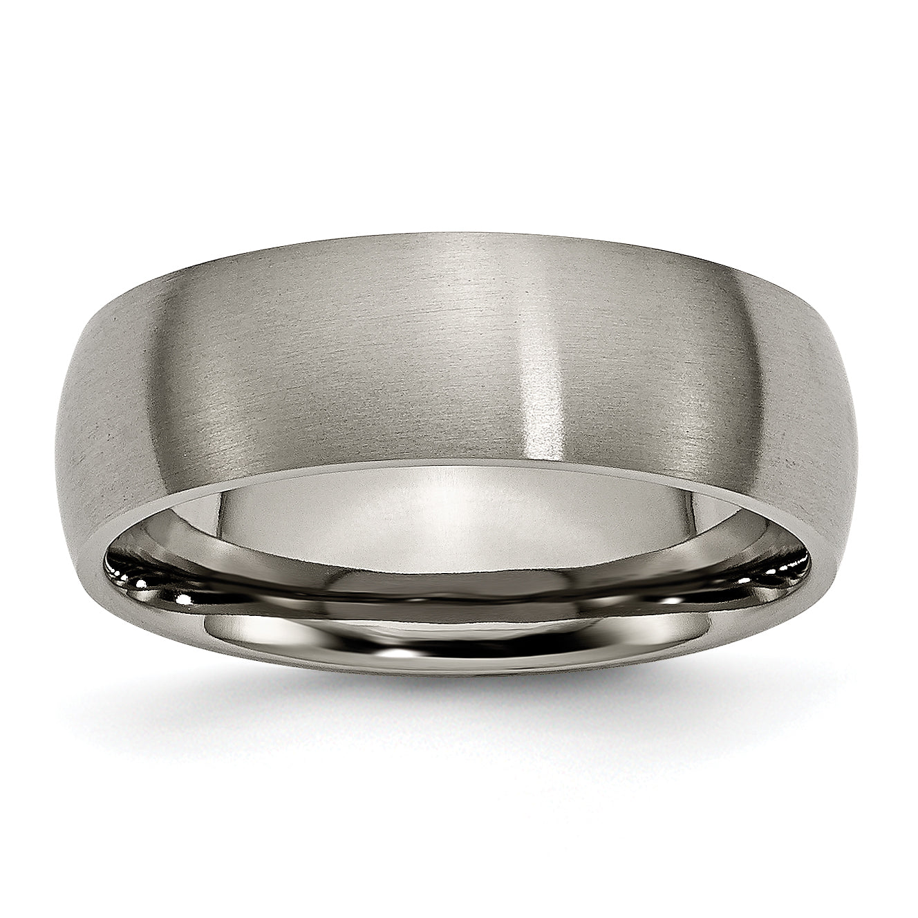 Chisel Titanium Brushed 7mm Half Round Band