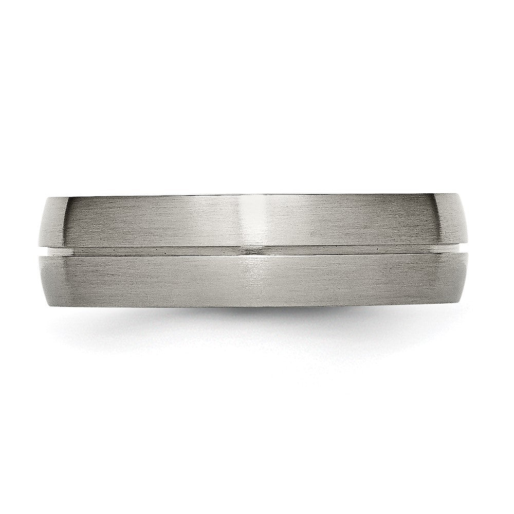 Chisel Titanium Satin 6mm Grooved Band