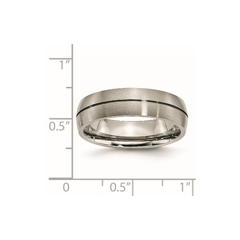 Chisel Titanium Satin 6mm Grooved Band