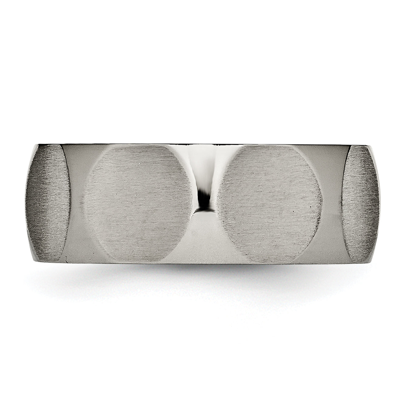 Titanium Faceted 8mm Satin Band