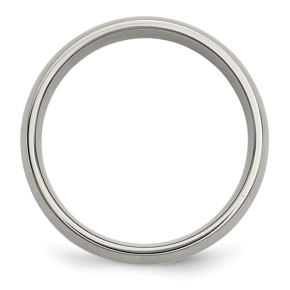 Chisel Titanium Brushed with 14k Gold Inlay 8mm Band