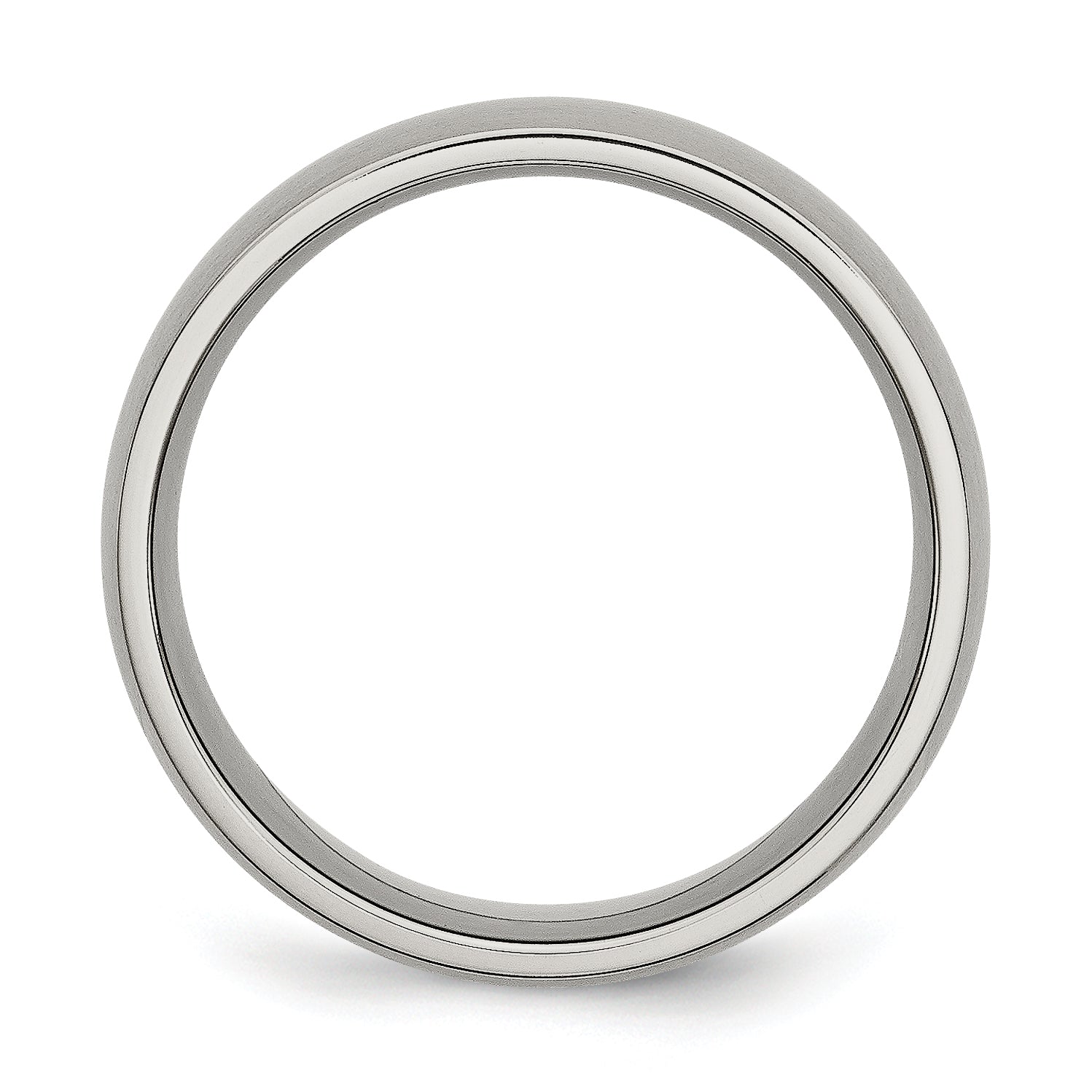 Chisel Titanium Brushed 8mm Half Round Band
