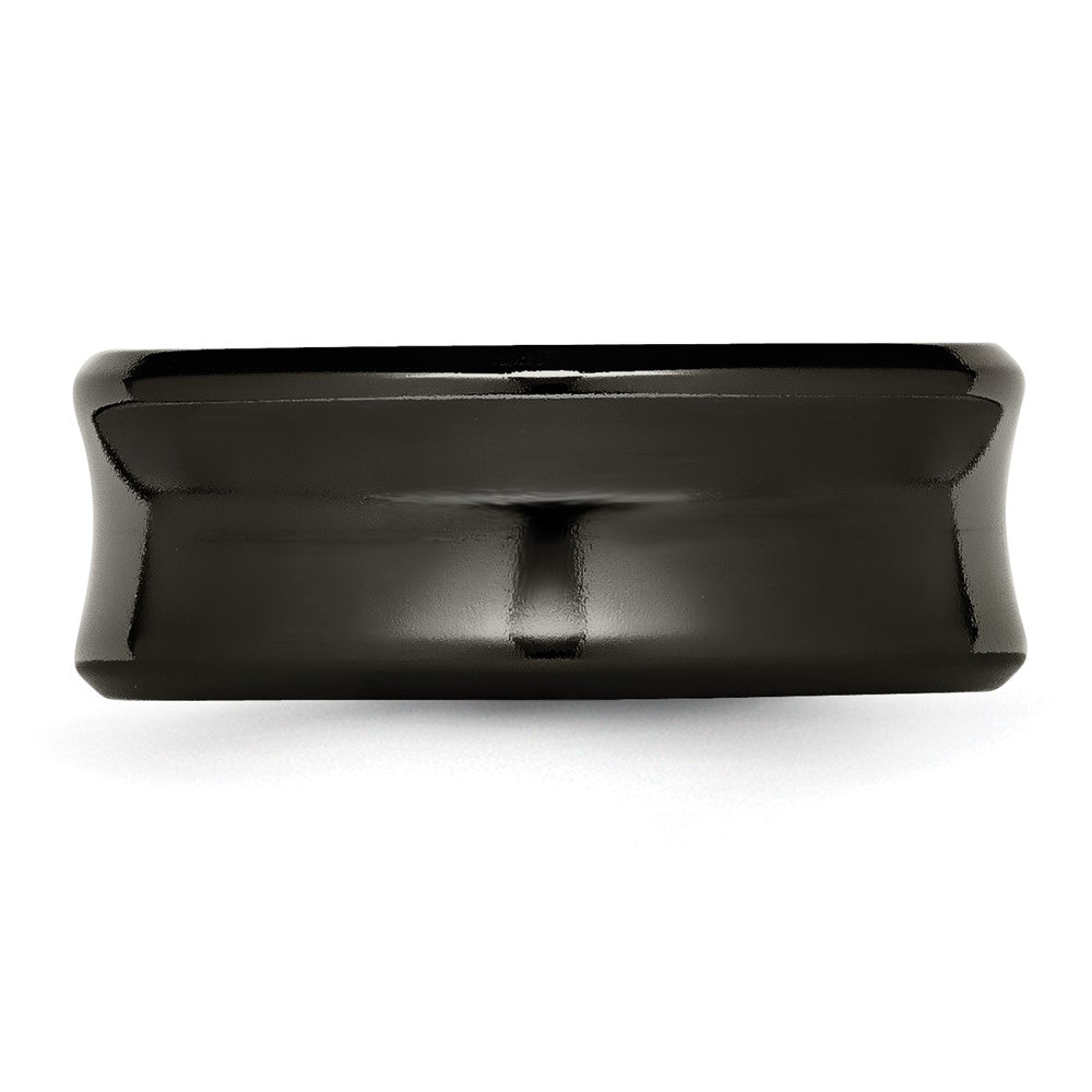 Chisel Titanium Black Ti Polished Concave 9mm Band