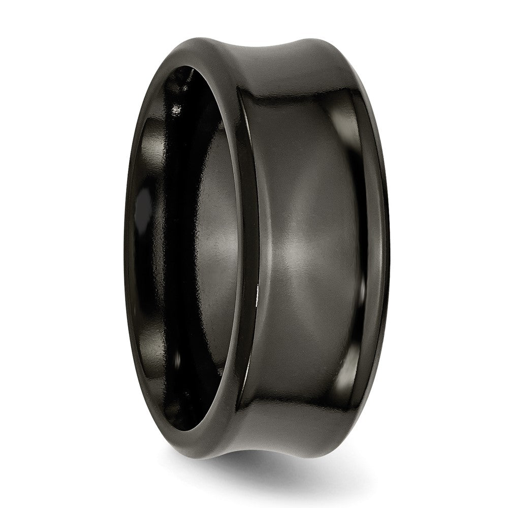 Chisel Titanium Black Ti Polished Concave 9mm Band
