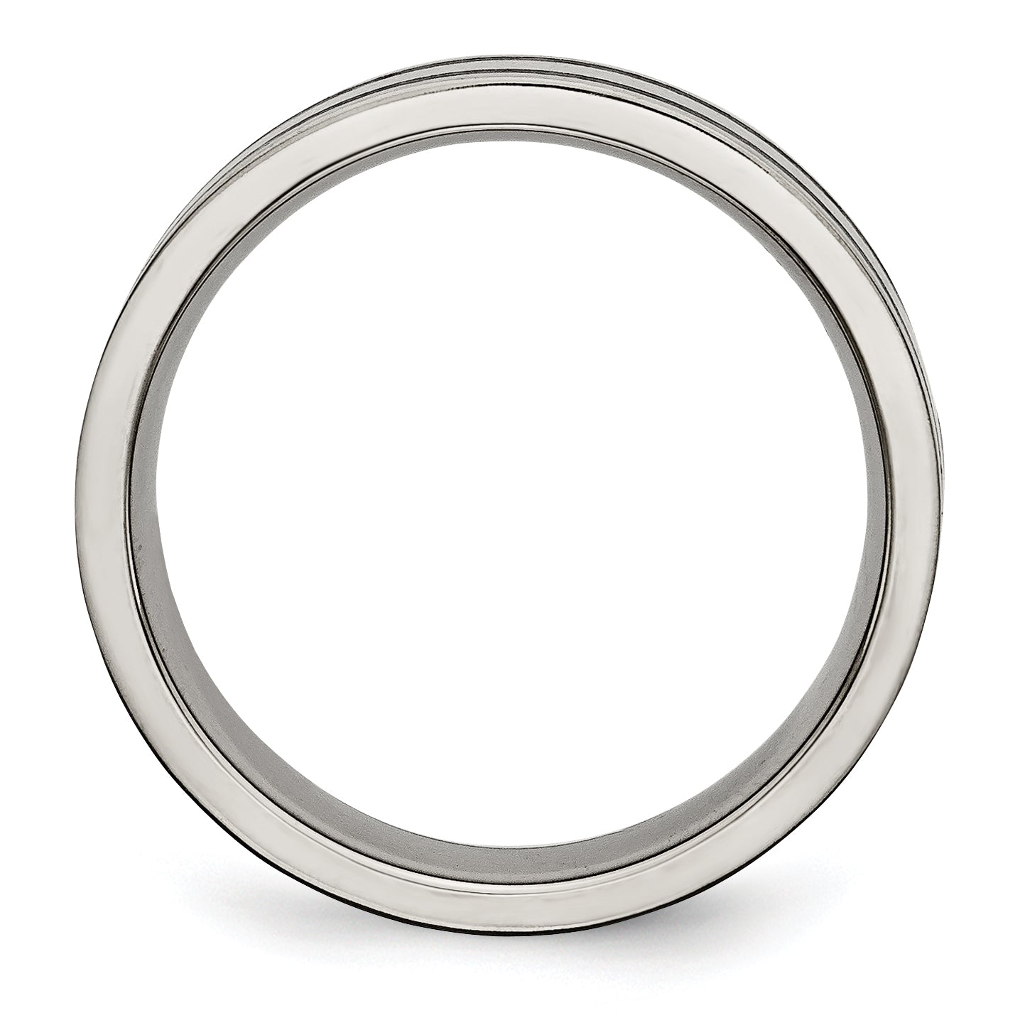 Titanium Brushed Enameled Flat 6Mm Band Tb344