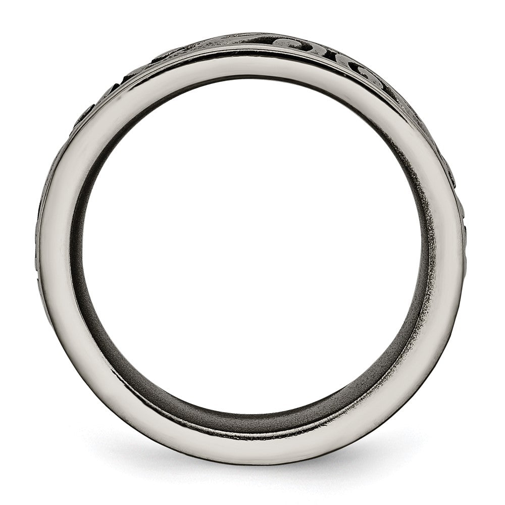 Titanium Grey Domed Lattice 8.0mm Band