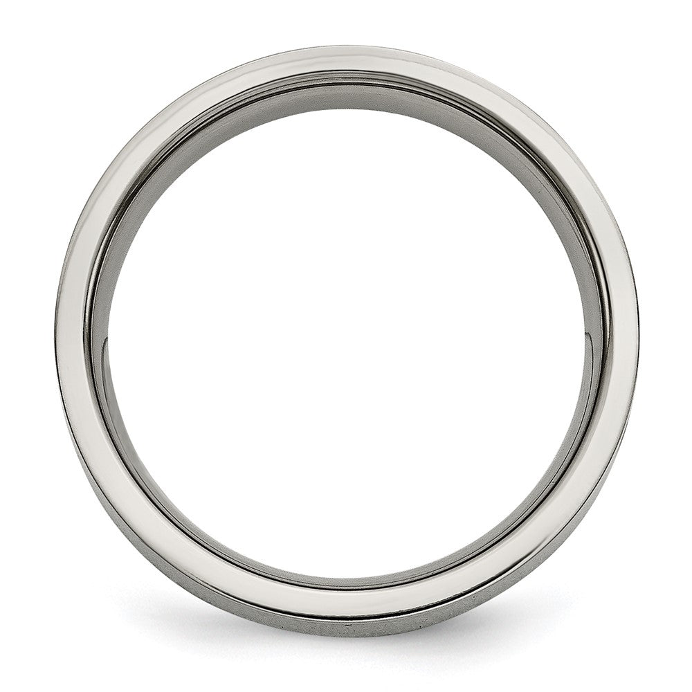 Titanium Polished 1/4ct tw. Diamond 6mm Band