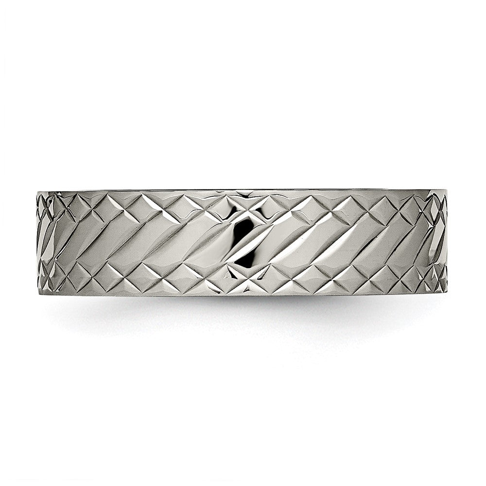Titanium Polished and Textured 6mm Band