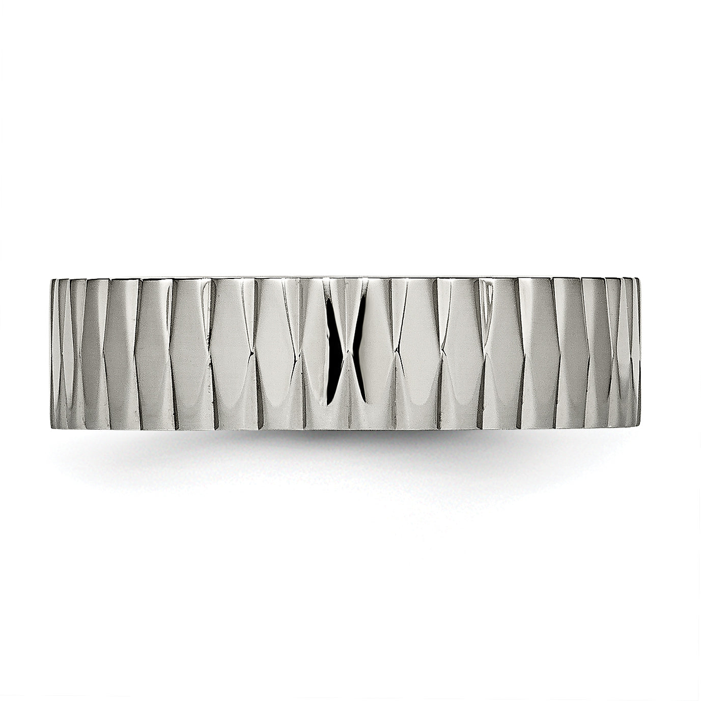 Titanium Polished and Textured 6mm Band