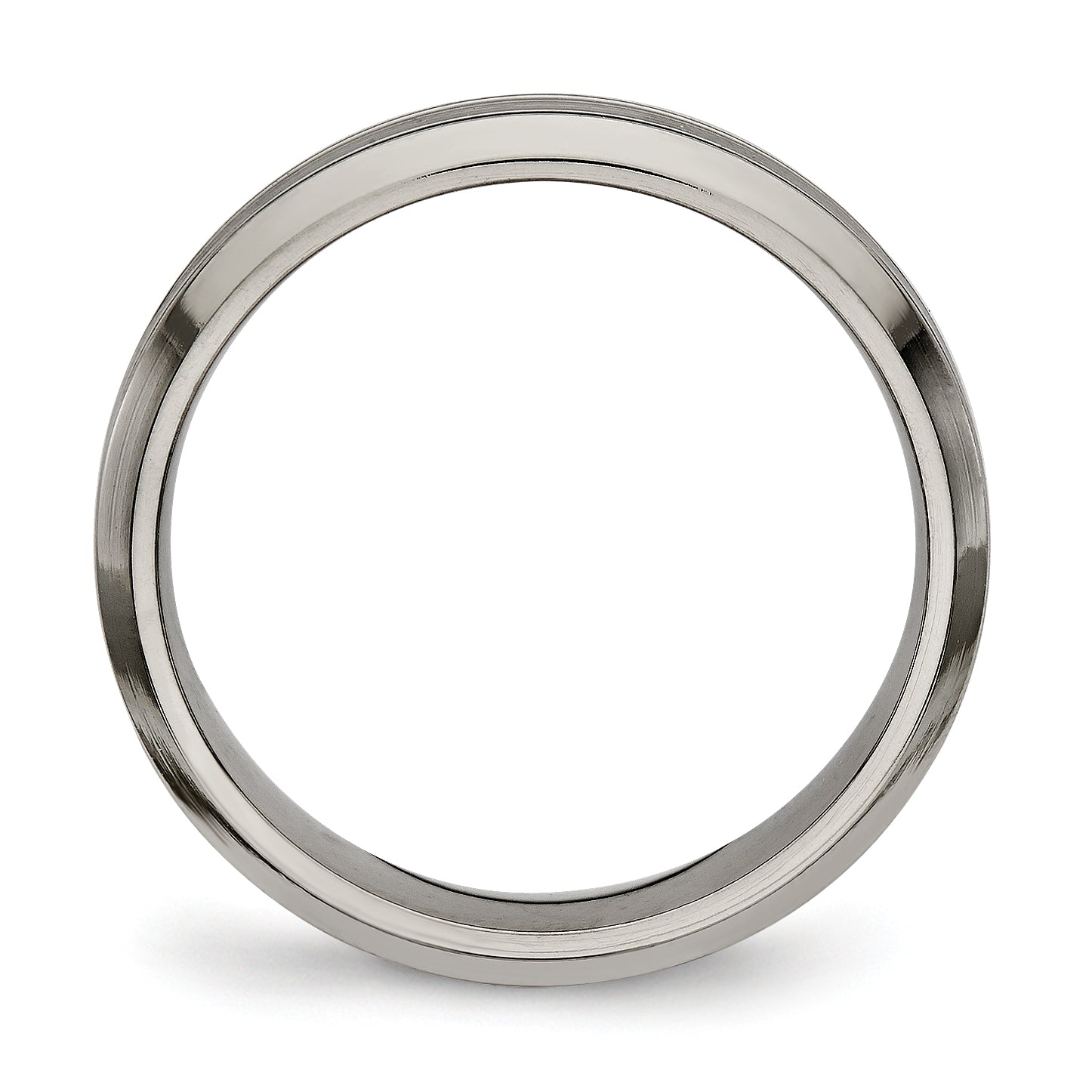 Chisel Titanium Polished 3.75mm Grooved Comfort Fit Band