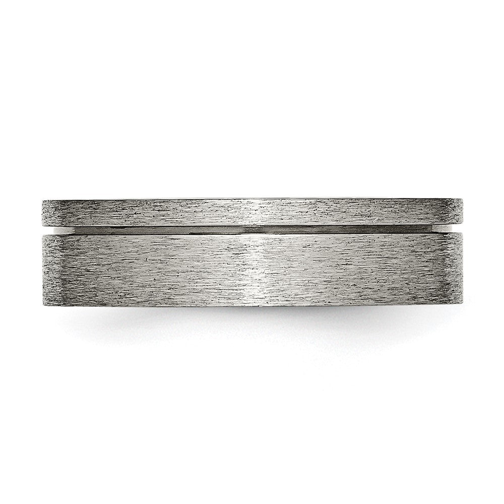 Titanium Grooved 6mm Brushed Band