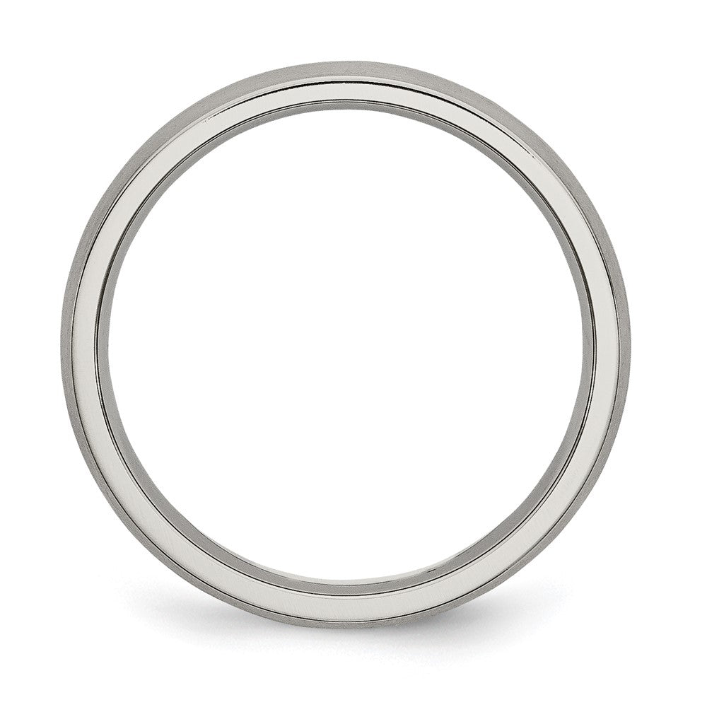 Chisel Titanium Brushed 4mm Half Round Band