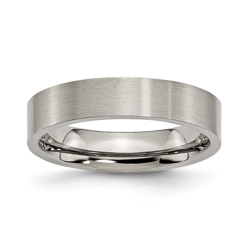 Titanium Flat 5mm Brushed Band