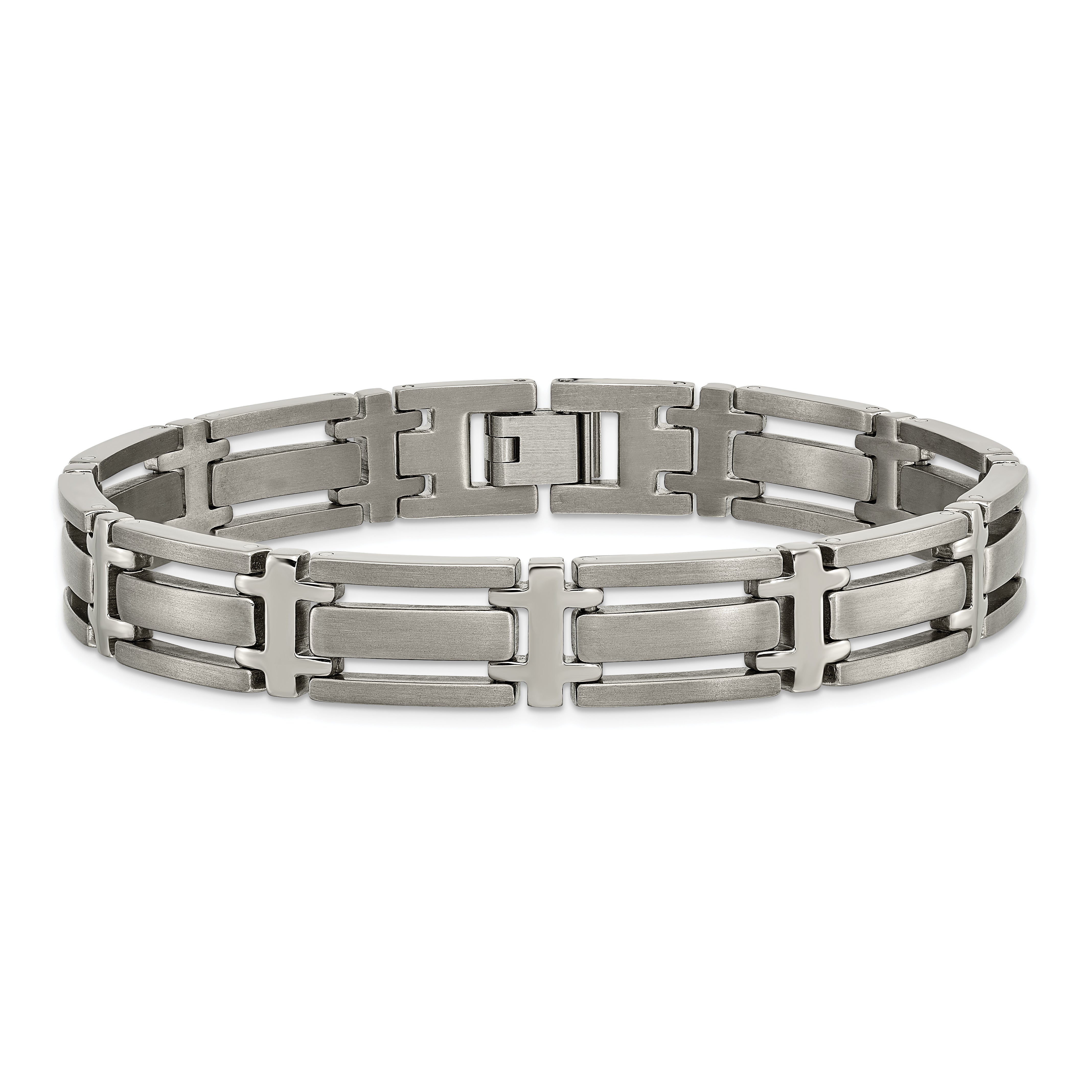 Chisel Titanium Brushed and Polished 8.75 inch Bracelet