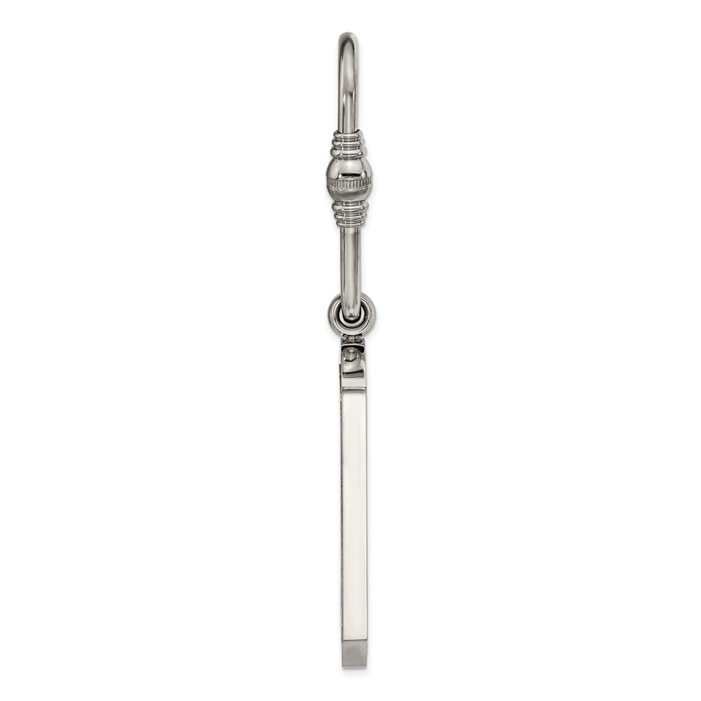 Chisel Titanium Polished Pebble Textured Key Ring