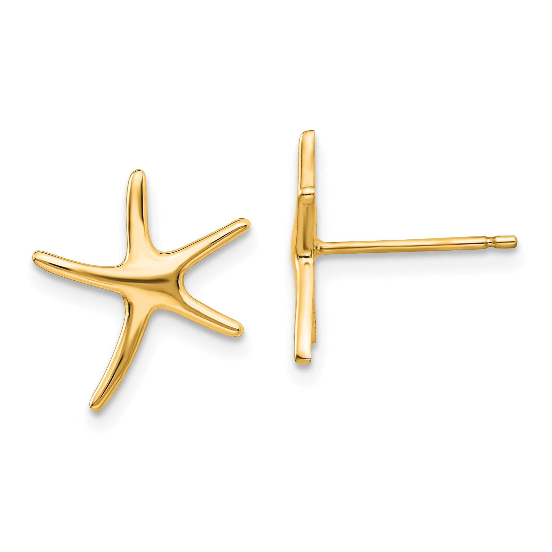 14K Starfish Post Earrings