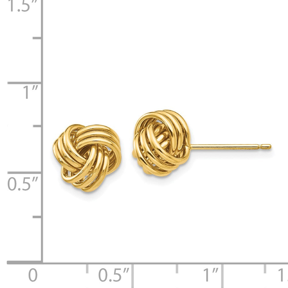 14k Polished Triple Knot Post Earrings