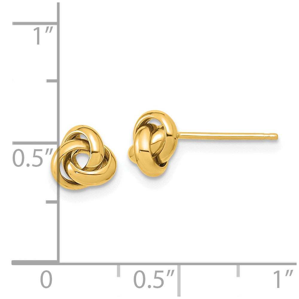 14K Polished Love Knot Post Earrings