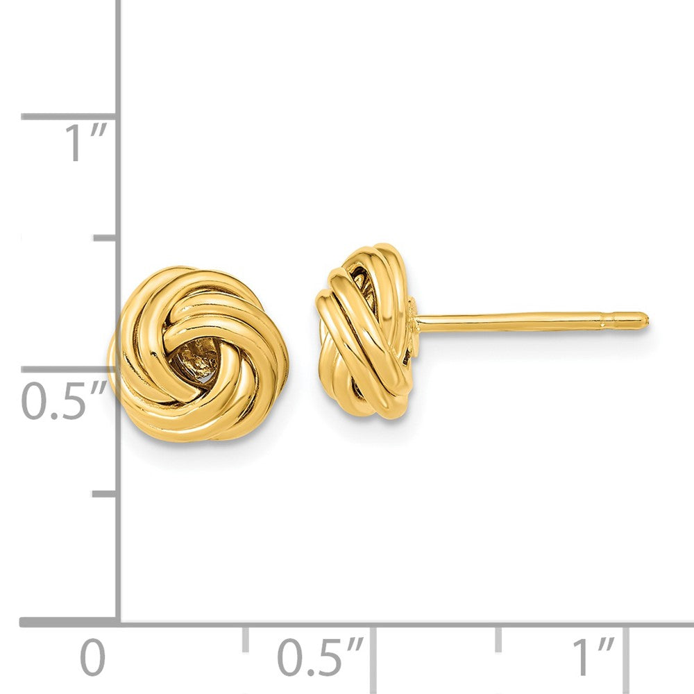 14k Polished Love Knot Post Earrings